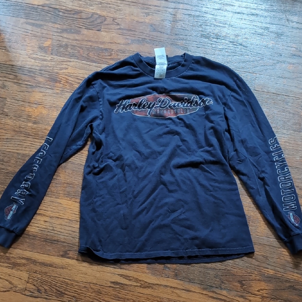 Harley-Davidson Men's Dark Blue Long Sleeve Tee